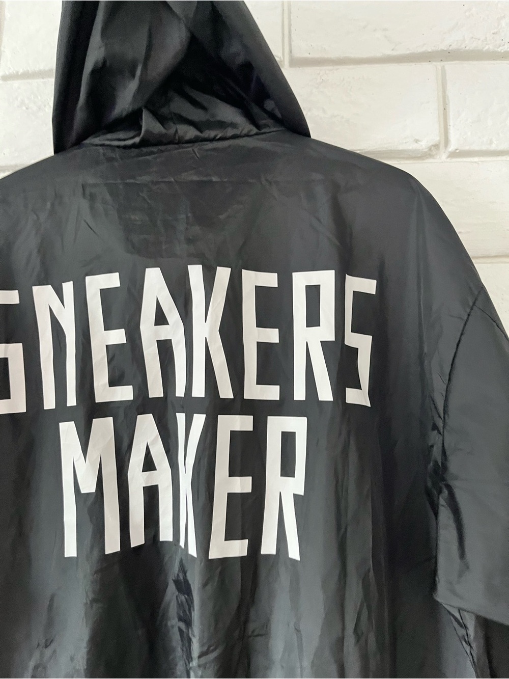 Golden Goose Sneaker Maker One Size Lab Windbreaker Coat Black Size Large Unisex - Picture 4 of 6